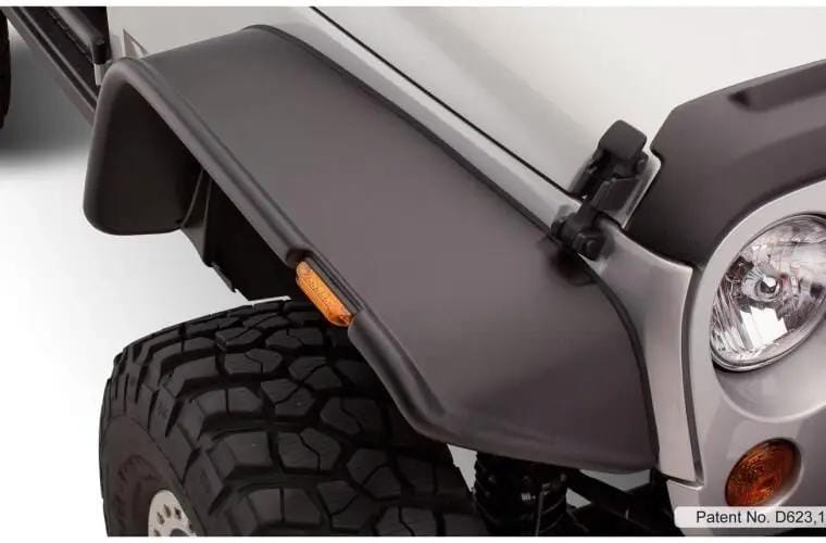 Magwarehouse.com Fender Flare 2007–2018 Jeep Wrangler JK Flat Style Fender Flares – Matte Black 2007–2018 Jeep Wrangler JK Flat Style Fender Flares – Matte Black