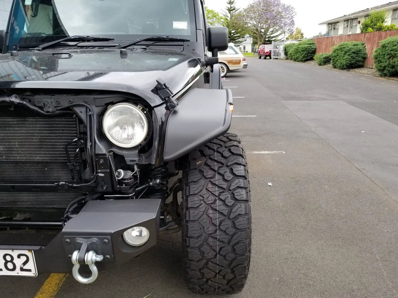 Magwarehouse.com Fender Flare 2007–2018 Jeep Wrangler JK Flat Style Fender Flares – Matte Black 2007–2018 Jeep Wrangler JK Flat Style Fender Flares – Matte Black