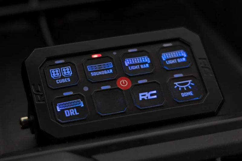 Bluetooth 8 Gang Switch Panel RGB Backlit Buttons Multifunction Modes by Magwarehouse.com