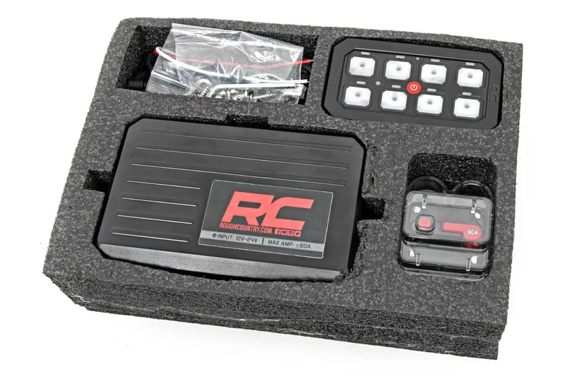 Bluetooth 8 Gang Switch Panel RGB Backlit Buttons Multifunction Modes by Magwarehouse.com