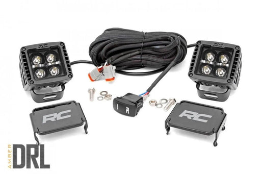 2 Inch Cube Black Series LED Light Pods Spot Amber DRL by Magwarehouse.com