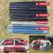 Camping Tent 420x305x210cm - Red/Grey/White by salelink.co.nz