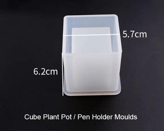 DIY Plant Pot mould, Cube and Cylinder Resin Planter moulds, Square Silicone moulds, DIY Flower Pot moulds, Pen Holder moulds by Resin Art NZ