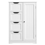 Large Wooden Bathroom Storage Cabinet Freestanding Floor Cabinet by Yaheetech