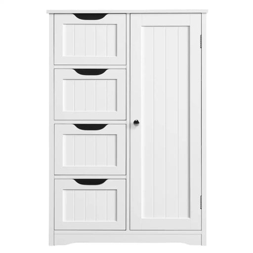 Yaheetech Large Wooden Bathroom Storage Cabinet Freestanding Floor Cabinet Large Wooden Bathroom Storage Cabinet Freestanding Floor Cabinet