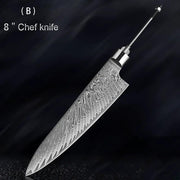 Damascus Knife Embryo High Hardness Kitchen Knives 95DPDMCR1B 210mm by China Dropship