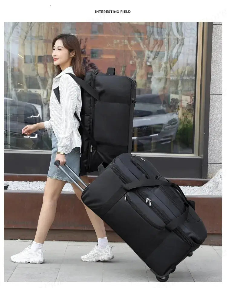 Expandable Rolling Checked-In Duffle Bag with Wheels CP1351 by ECOTREK