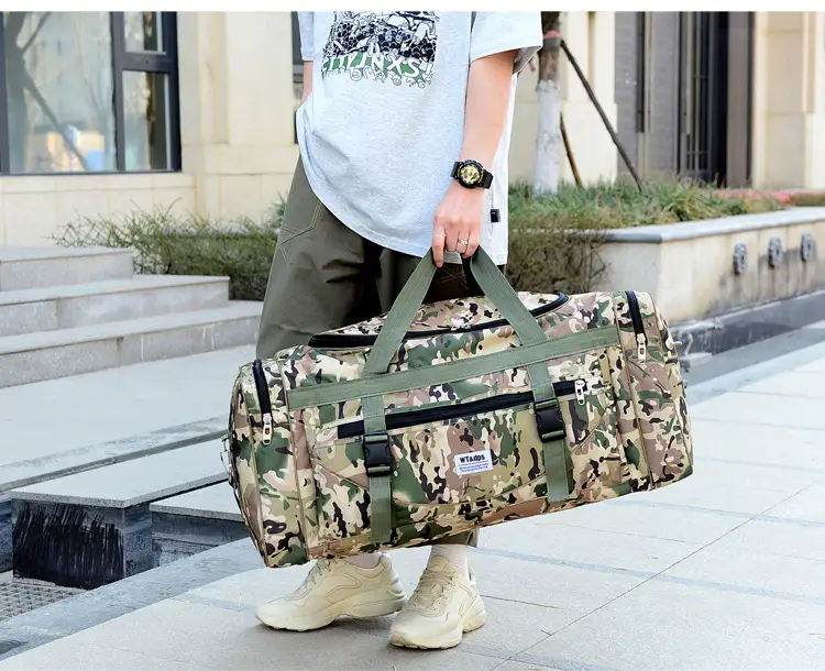 Ecotrek Large 79L Duffel Tote Travel Bag - Camouflage Weekend Luggage KX59401 by ECOTREK