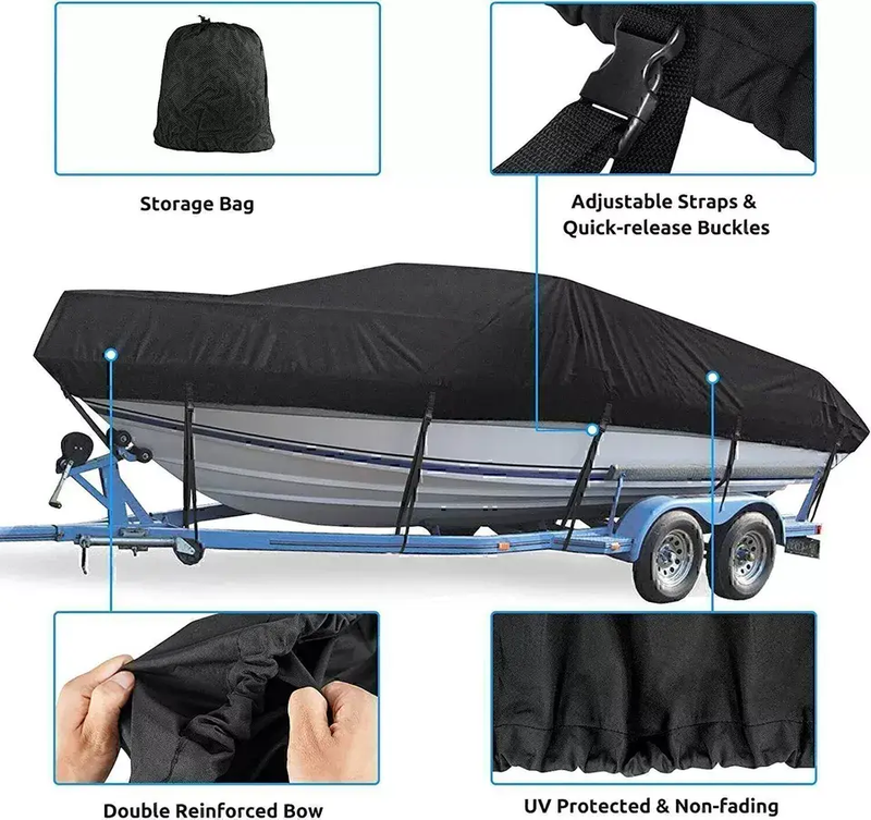 17"-19" 600D Boat Cover by salelink.co.nz