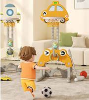 142CM Kids Basketball Hoop Stand Height Adjustable Water Base - White by dealonline.co.nz
