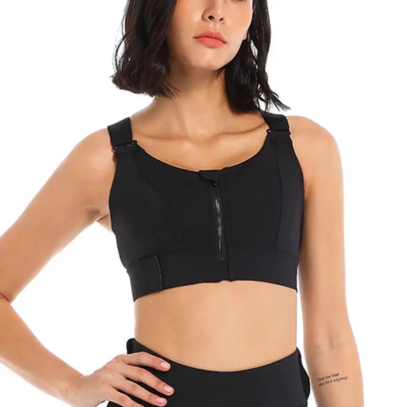 Mead's Supply & Equipment Outfitters limited Women's Activewear Plus Size High Impact Front Zip Sports Bra For Women Polyester Plus Size High Impact Front Zip Sports Bra Polyester