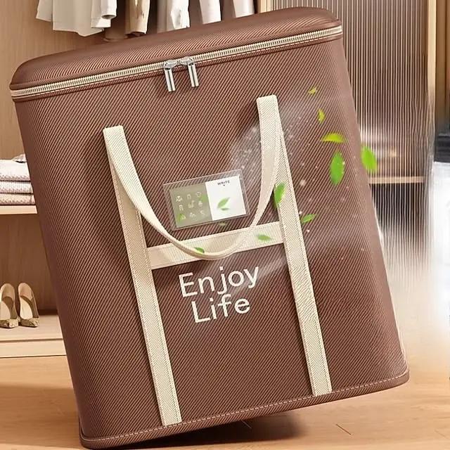 Ecotrek Extra Large Foldable Zipper Storage Bag – Wardrobe Organiser & Moving Box YN01605 by ECOTREK