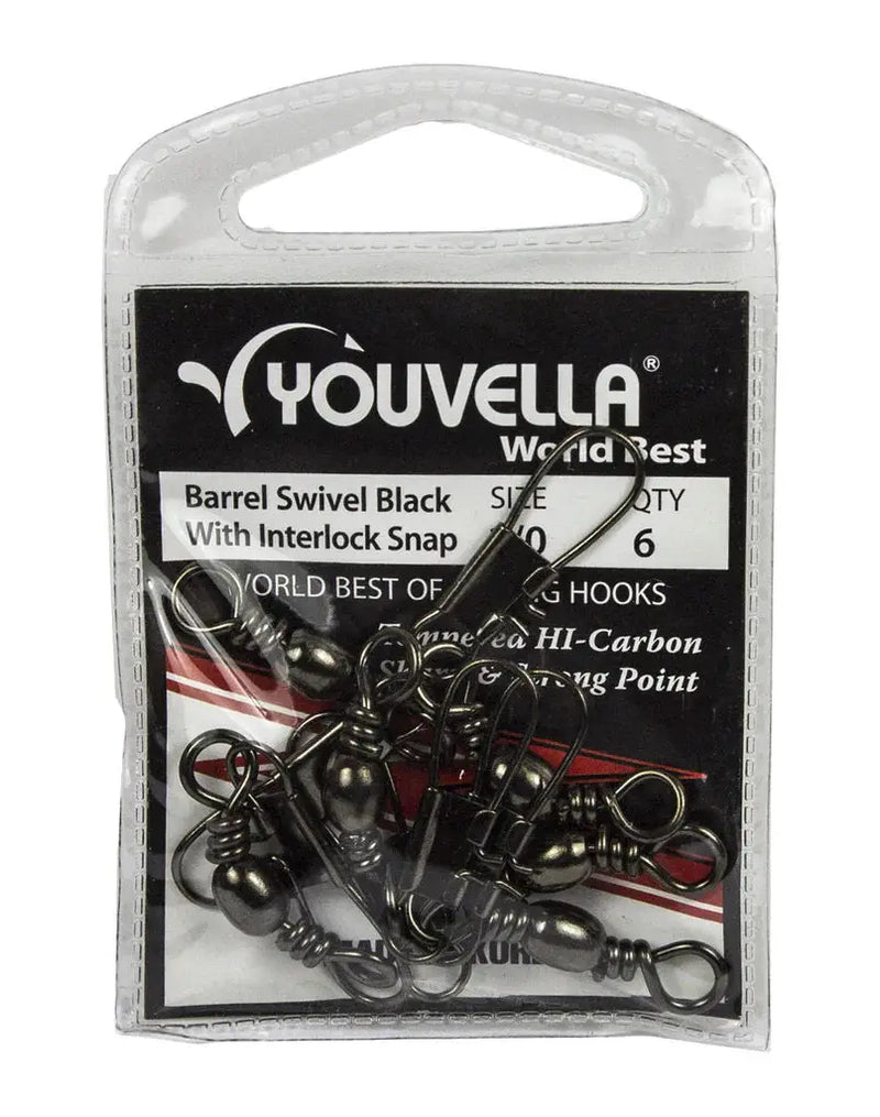 Youvella Swivel Snap 1/0 (6 per pack) by NZ Diver