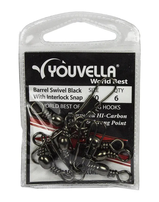 Youvella Swivel Snap 1/0 (6 per pack) by NZ Diver