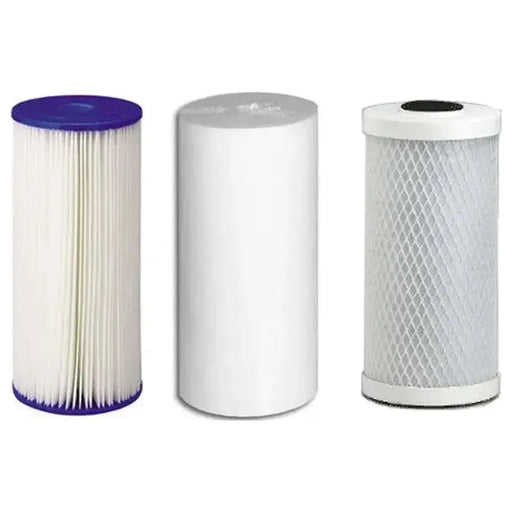 10" Jumbo 3-Stage Replacement Filter Kit - Mains or Rainwater, Davey or Waimana NZ by Filtration Station NZ