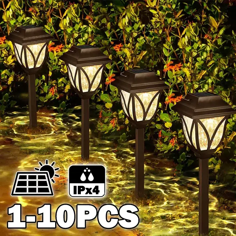 Habicare Solar LED Waterproof Pathway Lights (1–10 Pack) Solar LED Waterproof Pathway Lights (1–10 Pack)