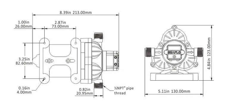 12V Seaflo Diaphragm Water Pump by salelink.co.nz