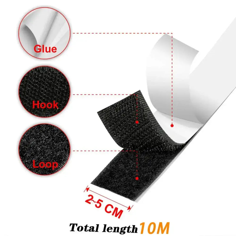 Habicare 1–25M Self-Adhesive Hook & Loop Tape Fastener 1–25M Self-Adhesive Hook & Loop Tape Fastener