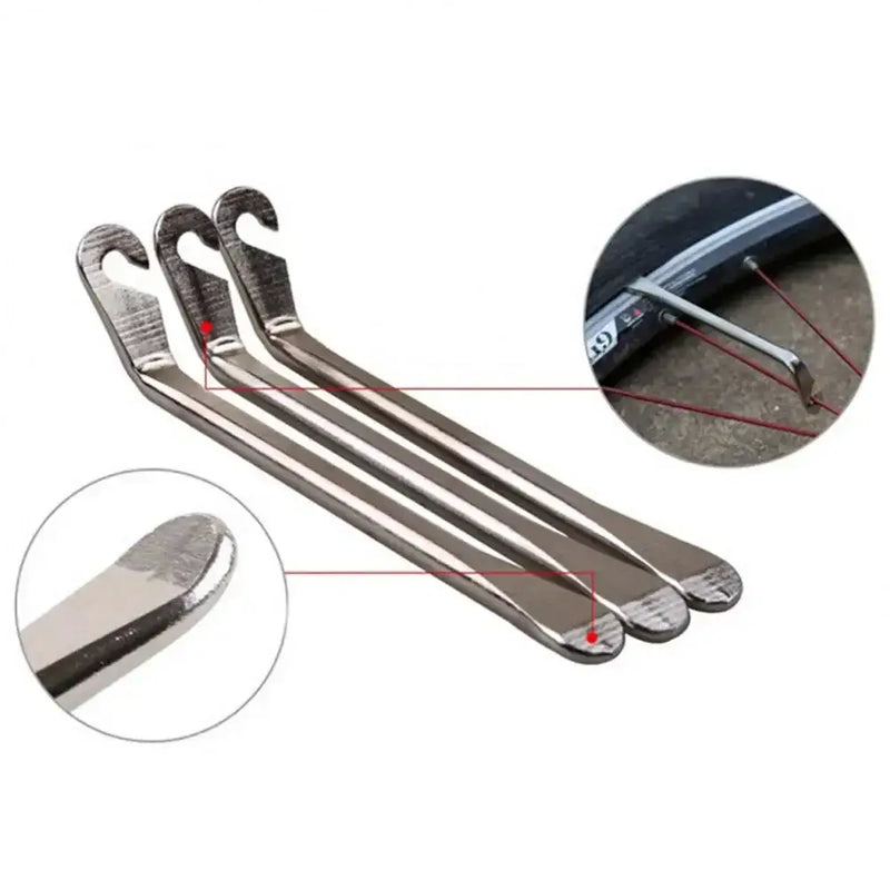 Habicare 1-3 Piece Stainless Steel Bicycle Tyre Lever Tool 1-3 Piece Stainless Steel Bicycle Tyre Lever Tool
