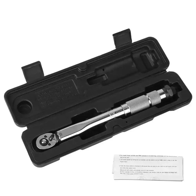 1/4″ Adjustable Torque Wrench 5–25 N·m with 3/8″ Adapter by Habicare