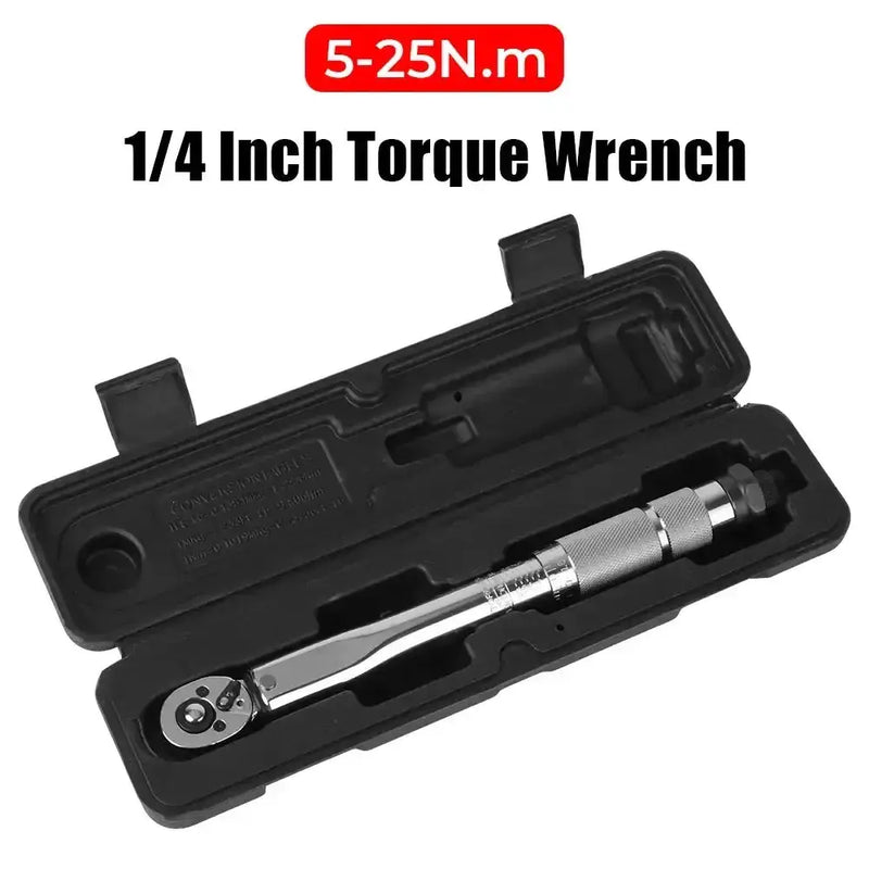 1/4″ Adjustable Torque Wrench 5–25 N·m with 3/8″ Adapter by Habicare