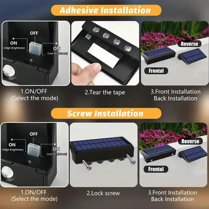 Waterproof Solar Wall Lights for Outdoor Home & Garden (1–4PCS) by Habicare