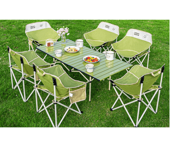 Urban Wave Premium Roll-Up Camping Table | Lightweight Carbon Steel YQ72214 by ECOTREK
