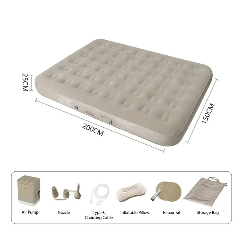ECOTREK BED ECOTREK Inflatable Air Mattress 25cm High with Built-in Pump – Camping Air Bed Queen / King LX9472 ECOTREK Inflatable Air Mattress 25cm High with Built-in Pump – Camping Air Bed Queen / King LX9472