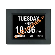10" Digital Calendar Day Clock - for Dementia and Alzheimer’s Patients (Black) by Eldertech