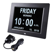 10" Digital Calendar Day Clock - for Dementia and Alzheimer’s Patients (Black) by Eldertech