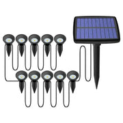10-in-1 RGB Solar Garden Waterproof Ground Lights by Habicare