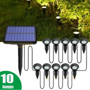 10-in-1 RGB Solar Garden Waterproof Ground Lights by Habicare