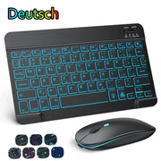 Backlit Bluetooth Keyboard & Mouse Set for iOS, Android & Windows Devices by Habicare