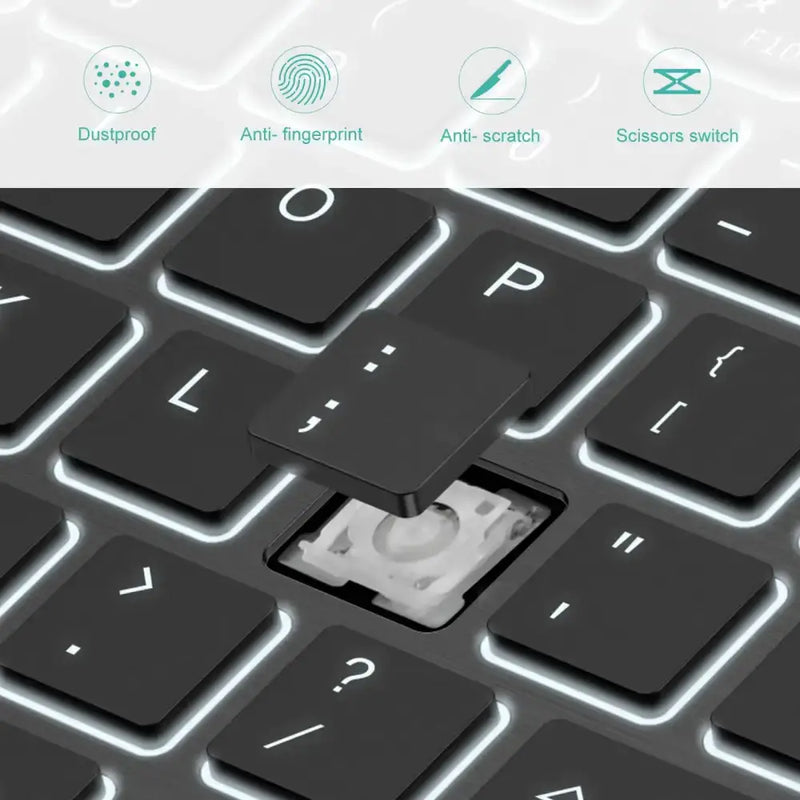 Backlit Bluetooth Keyboard & Mouse Set for iOS, Android & Windows Devices by Habicare
