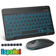 Backlit Bluetooth Keyboard & Mouse Set for iOS, Android & Windows Devices by Habicare