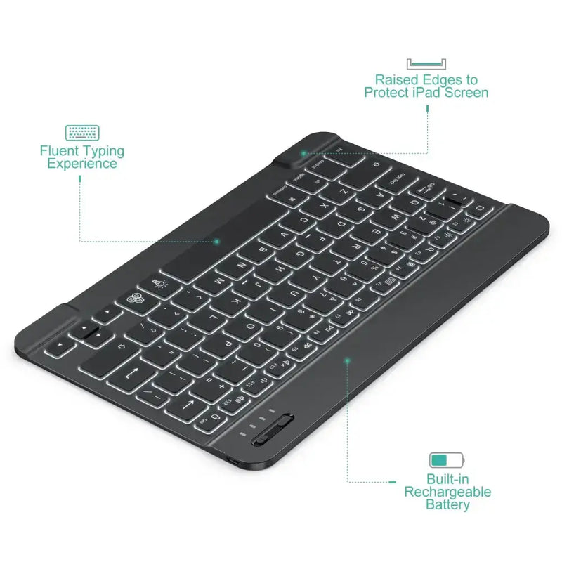 Backlit Bluetooth Keyboard & Mouse Set for iOS, Android & Windows Devices by Habicare