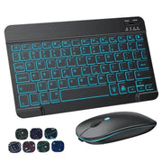 Backlit Bluetooth Keyboard & Mouse Set for iOS, Android & Windows Devices by Habicare