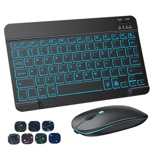 Habicare Backlit Bluetooth Keyboard & Mouse Set for iOS, Android & Windows Devices Backlit Bluetooth Keyboard & Mouse Set for iOS, Android & Windows Devices