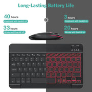Backlit Bluetooth Keyboard & Mouse Set for iOS, Android & Windows Devices by Habicare