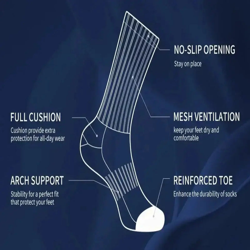 10 Pairs Plus Size Men's Athletic Socks (3 colours available) by Habicare