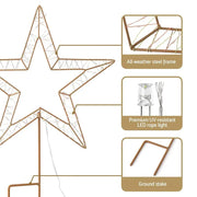 SportZone.co.nz Occasions > Christmas > Outdoor Decorations & Lights Jingle Jollys Christmas Lights 100 LED Fairy Light Ground Star Garden Decoration Jingle Jollys Christmas Lights 100 LED Fairy Light Ground Star Garden Decoration