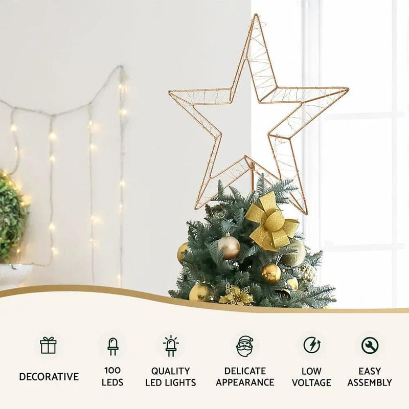 SportZone.co.nz Occasions > Christmas > Outdoor Decorations & Lights Jingle Jollys Christmas Lights 100 LED Fairy Light Ground Star Garden Decoration Jingle Jollys Christmas Lights 100 LED Fairy Light Ground Star Garden Decoration