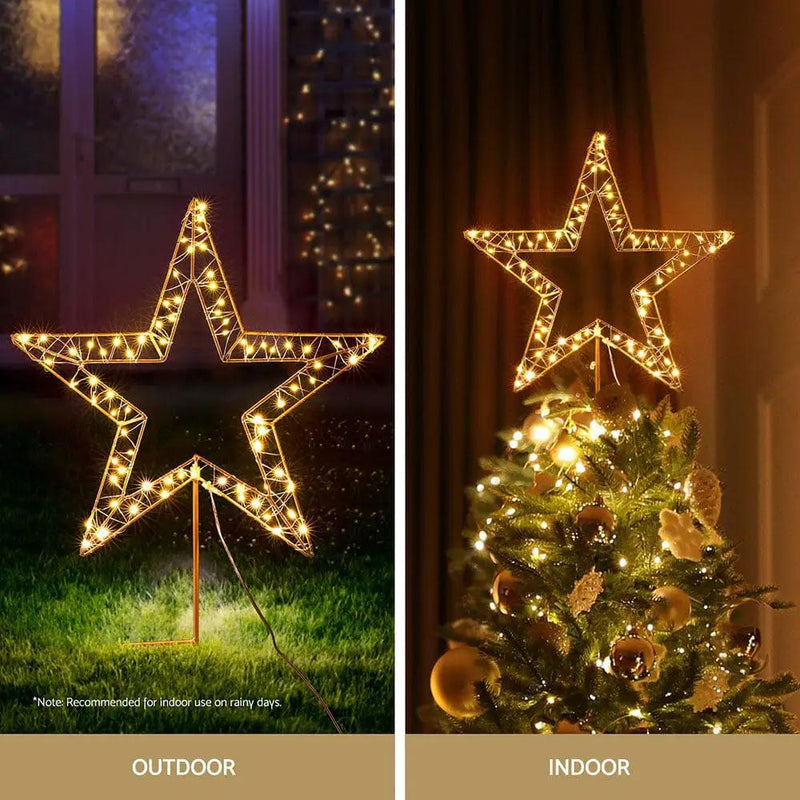 SportZone.co.nz Occasions > Christmas > Outdoor Decorations & Lights Jingle Jollys Christmas Lights 100 LED Fairy Light Ground Star Garden Decoration Jingle Jollys Christmas Lights 100 LED Fairy Light Ground Star Garden Decoration