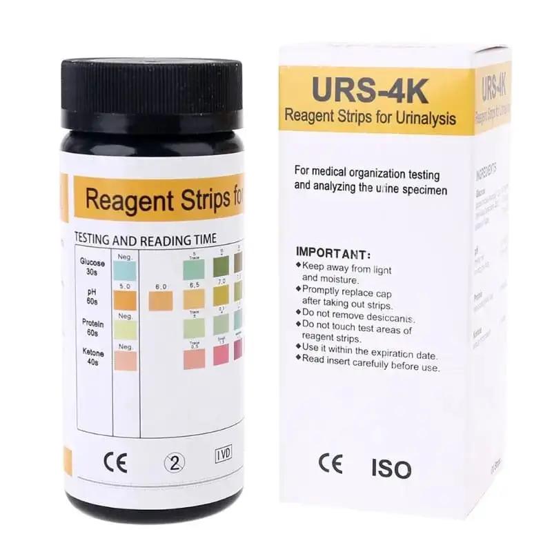 100 Strips URS-4K Urinalysis Reagent Strips - 4 Parameters by 9eight5