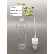 9eight5 Tools & Kits (multipurpose) 200 x 100 ml Clear Plastic Bottle with Fine Mist Spray Atomiser & Cap Clear 100ml Spray Bottle Set With Fine Mist Atomiser