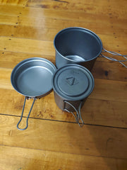 Titanium Camping Cookware Set - Ultralight Pot & Pan | Premium Backpacking Gear by Mead's Supply & Equipment Outfitters limited