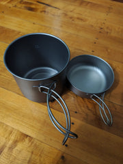 Titanium Camping Cookware Set - Ultralight Pot & Pan | Premium Backpacking Gear by Mead's Supply & Equipment Outfitters limited