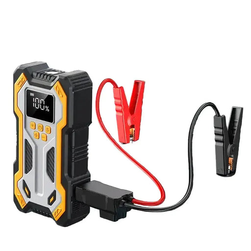 12V 10000mAh Multi-Function Car Jump Starter with Air Compressor & Wireless Power Bank by Habicare