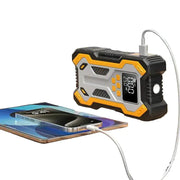 12V 10000mAh Multi-Function Car Jump Starter with Air Compressor & Wireless Power Bank by Habicare