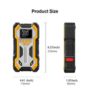 12V 10000mAh Multi-Function Car Jump Starter with Air Compressor & Wireless Power Bank by Habicare